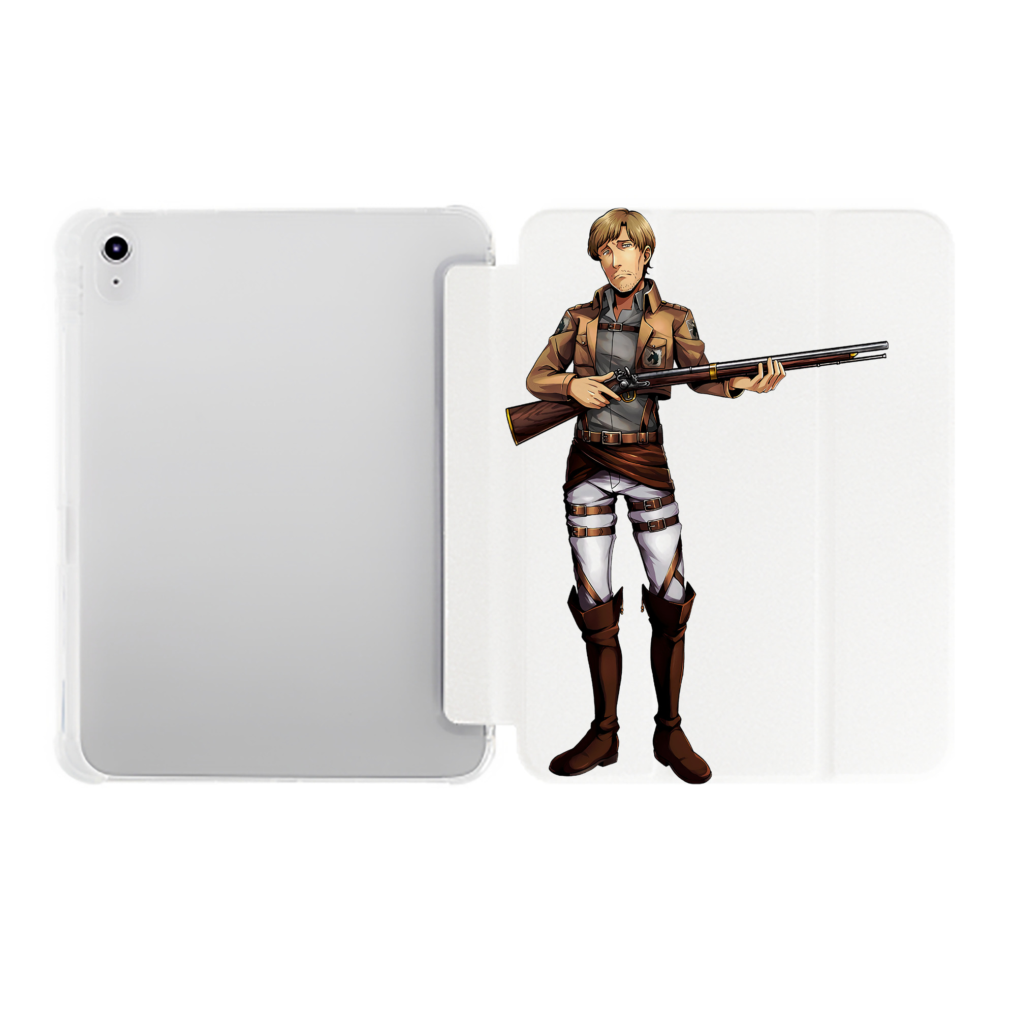 （画像用） 進撃の巨人 Attack on Titan IPad ケース ペン収納付き 三つ折りスタンド PUレザー×シリコン 対応機種9.5/10.5/10.9インチ